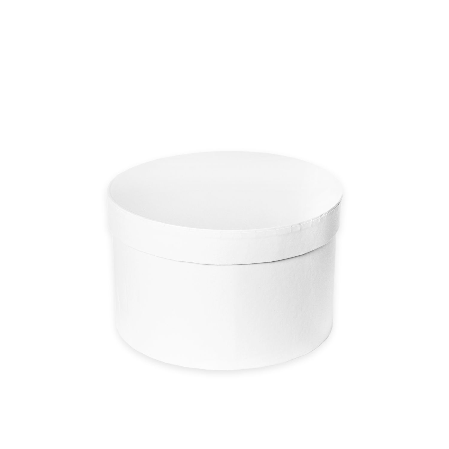 Flower box kulatý bílý – pevný kartonový box pro květinové aranžmá